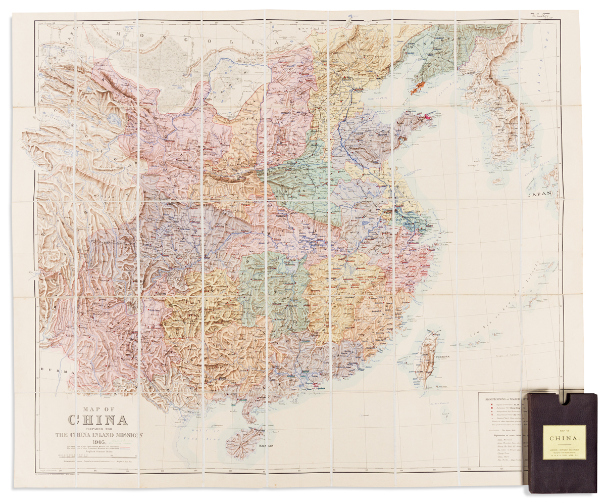 (CHINA.) Bretschneider, Emil; and Edward Stanford. Map of China Prepared for the China Inland Mission.